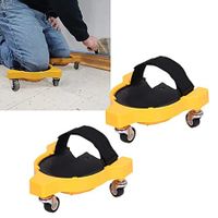 1 Pair of Roller Knee Pads,Rolling Knee Creeper,Sliding Knee Pads with Universal Wheels,Color Yellow