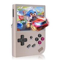 RG35XX Handheld Game Console Retro Games Consoles with 3.5 Inch IPS Screen 64G TF Card 5000 Classic Games Support Linux and Garlic Dual Stylem, HDMI and TV Output, Gray