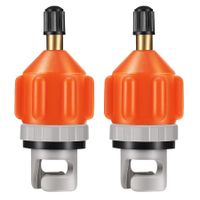 2 Pieces Inflatable Boat SUP Pump Adaptor Air Pump Converter Air Valve Adapter Conventional Air Pump Adapter Pumping Head Connector for Inflatable Kayak Stand Up Paddle Board (Orange)