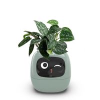 Smart Flowerpots,Smart Pet Planter,AI Planter,Intelligent Flowerpots,Multiple Expressions,7 Smart Sensors,and AI Chips Make Raising Plants Easy and Fun for Living Room,Plant-free (Green)