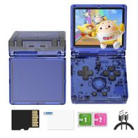 4400+ Portable Nostalgic Games Retro Device 3.5inch IPS Foldable 3300mAh Li-ion Battery 64GB TF Card Expandable 128G  WiFi Silver Blue