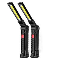 Rechargeable Work Lights,LED Work Light with Magnetic Base & Hanging Hook,360 Degree Rotate 5 Modes magnetic Rechargeable Flashlights (2 Pack)