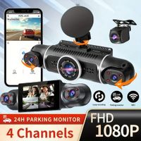 1080P Dash Camera 4 Channels 4 Lens FHD  Vehicle Models with 360 Degree Font Left Right Rear Camera With WIFI Support Parking Monitor Night Version-1 Pack