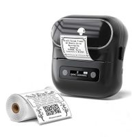 Phomemo M220 Label Maker With 1 Roll Label, 3.14 Inch Barcode Label Printer, Compatible with Phones and PC, Black