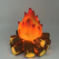 3D LED Fake Fire Pit Firewood Lamp, Halloween Christmas Festival Party Decorations for Bar Home Garden Yard