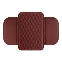 Upgraded Microfiber Leather Car Console Armrest Cover with 2 Storage Bags Red Universal Fit