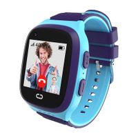 4G Kids Smart Watch with GPS Tracker,  One Key SOS Call Voice Chat Camera Alarm Clock Touch Screen Watch for Kids Boys Gifts (Blue)