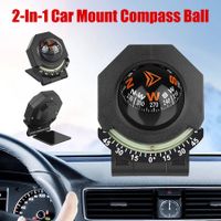 Foldable Car Dashboard Compass Ball for Vehicle Boat High Precision Navigation With Slope Meter 2-In-1 Car Mount Compass Ball