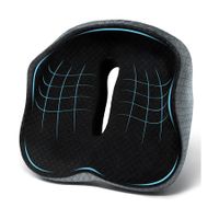 Large Seat Cushion, Supportive Memory Foam Butt Pillow for Sciatica Relief, Coccyx Seat Cushion for Tailbone for Home, Office and Car