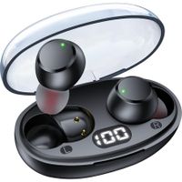 Ear Buds Mini Wireless Earbuds Bluetooth 5.3 Headphones with LED Power Display Charging Case Light-Weight Earbud IPX7 Waterproof Earphones Stereo In Ear Headsets with Mic