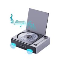 CD Player Portable with Speakers Bluetooth Rechargeable, Small Compact Retro CD Players for Home