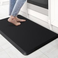 Kitchen Mat Cushioned Anti Fatigue Rug Waterproof,Non Slip,Standing and Comfort Desk/Floor Mats for House Sink Office 71*44cm (Black)