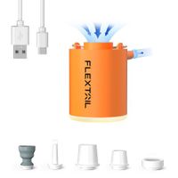 FLEXTAILGEAR Tiny Pump,Portable Air Pump USB Rechargeable Air Pump for Outdoor Adventures,Perfect for Sleeping Pads,Swim Rings,Air Pillows,Mattresses (Orange)