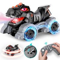 Remote Control Car Monster Trucks With Light Music and Spray, Rechargeable Trucks Toys for Kids 5-12, Chrismas Gifts for Boys Kids