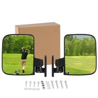 Golf Cart Side Mirrors Compatible with Yamaha Club Car EZ-GO and Others Round or Square Tube Golf Cart Roof Bracket