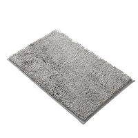 Set of 1 Highly Absorbent Microfiber Door Mat Pet Rug Non Slip Thick Washable Soft Chenille 60x40cm for Kitchen Bedroom Indoor Outdoor Light Grey