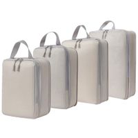 Set of 4 Expandable Compression Packing Cubes Lightweight Organizer for Travel Suitcase Carry on Essentials