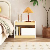 Wooden Bedside Table Sofa Side End Nightstand Bedroom Living Room Furniture Storage Office Cabinet Organiser Drawer Shelf