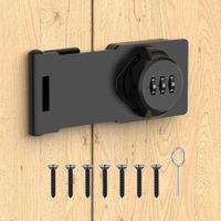 Mechanical Password Rotary Hasp Locks, Cabinet locks with Combination, Door Security Gate Locks for Small Doors, Cabinets, Barn Door, Closet