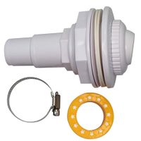 Pool Return Jet Kit Compatible for FibroPool, Eyeball Assembly, Clamp, Gaskets and PTFE Thread Tape, Compatible with above Ground Pools