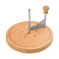 Wooden Cheese Curler, 8.5 Inches Cheese Cutter Stainless Steel Cheese Shaver