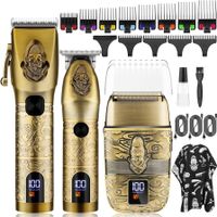 Professional Hair Clippers Men Electric Razor Shavers Nose Trimmer Cordless Beard Barber Grooming Kit