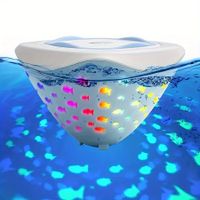 Floating LED Bath Light Multicolor Projection Fish Pattern Water Fountain Underwater Disco Light Bathtub Fun Party