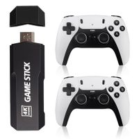 256G Retro Game Console,Nostalgia Stick Game,Plug and Play Video Game Stick Built in 50000+ Games,Consoles with Dual 2.4G Wireless Controllers