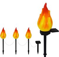 3p Solar Flame Lights Outdoor Decorative Lights Simulated Flame Landscape Garden Christmas Halloween Decoration