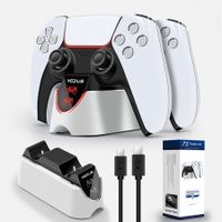 PS5 Charging Station, Gamepad Controller Charger Station with Fast Charging Cords Replacement for PS5 Controller