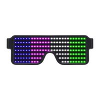 LED Glasses Light Up Dynamic Party Favor Glasses Festival Christmas USB Rechargeable LED Rave Glowing Flashing (Multicolor)