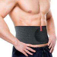 Umbilical Hernia Belt for Women and Men, Abdominal Support Binder with Compression Pad, Large-XXL