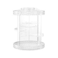 Embellir Makeup Case Acrylic Rotating Cosmetic Organizer Storage Display Holder