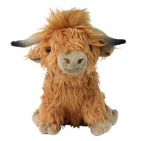 25cm Highland Cow Plush Toy Animal Doll Soft Stuffed Girls Boys Gift Toy Color Brown