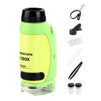 Portable Microscope  Handheld DIY Outdoor Observation Portable Scientific Educational Toys for 3+ Color Green