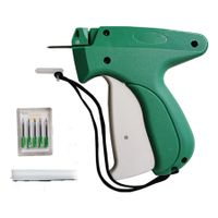 Speedy Clothing Fixer, Stitchy Quick Clothing Fixer, Stitch Gun with 6 Needles and 2000 White 50mm Mini Fasteners, Green