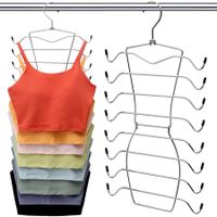 Closet Organizers and Storage,8 Tier Tank Top Hangers Space-Saving,Closet Organizer,Non Slip Hanging Sport Bras Holder,Dorm Room Essentials for College Students Girls Camisoles Swimsuits Dress,2 Pack