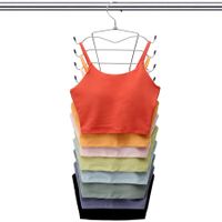 Closet Organizers and Storage,8 Tier Tank Top Hangers Space-Saving,Closet Organizer,Non Slip Hanging Sport Bras Holder,Dorm Room Essentials for College Students Girls Camisoles Swimsuits Dress,1 Pack