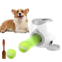 Dog Ball Launcher Dog Food Tenni Ball Machine,Dog Puzzle Feeder Dispenser,Dog Training Treats Interactive Feeder Balls Smart Puzzle Toy Color Grey