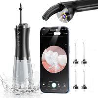 Oral irrigator Visual Water Flosser C2 with 10 MP Camera for Teeth, 2 Modes 12 Gears IPX7 Portable 350ML Water Tank