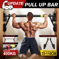 Pullup Bar Door Chinup Situp Push Upper Body Abs Workout Fitness Chest Back Exercise Home Gym 400kg 72-110cm Adjustable