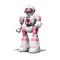 Robot Toys for Kids, Remote Control Robot with Record Voice and Gesture Sensing Control, Programmable Music Dancing Functions (Pink and White)