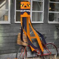 Halloween Flag Wind Socks Washable Quick Drying Windsock Flag Hanging with Tails Indoor and Outdoor