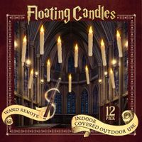 Halloween Decorations,Floating Candles with Wand,12 Pcs Magic Flickering Warm Light Flameless Floating LED Candle Decor for Indoor Home Room Classroom Bedroom Party