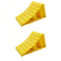 2 Pcs Wheel Chocks, Non Slip Base, Tire Chocks, Heavy Duty Safety Wheel Chocks for RV, Trailer, Car Truck Stopper，Helps Keep Your Trailer or RV in Place