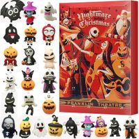 Halloween Christmas Scary Doll Advent Calendar Kids, 24 PCS Halloween Countdown Calendar, Doll Nightmare Advent Calendar Gift