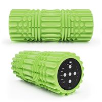 Electric Foam Roller for Deep Tissue Muscle Massager 5 Speeds Vibrating Fitness Yoga Roller with Music(1 Pack-Green)