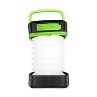 Solar Rechargeable LED Flashlight Power Camping Tent Light Torch Lantern Lamp, Green