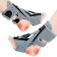 Plantar Fasciitis Night Splint 3 Adjustable Planters Facetious Relief Brace,Plantar Fasciitis Relief Women Men Straps,Support Relief Foot Drop Achilles Tendonitis Day Night (Grey-2PC)