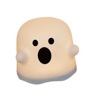 Rechargeable Silicone Ghost Night Light for Kids Bedrooms Touch Control Cute Animal Lamp Mini Ghost Gift Bedroom Decor B